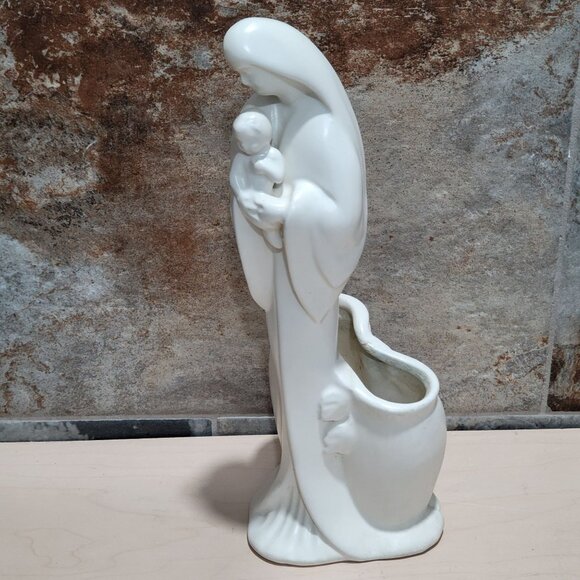 Vintage Haeger Madonna and Child Pottery Planter Vase - Picture 5 of 11